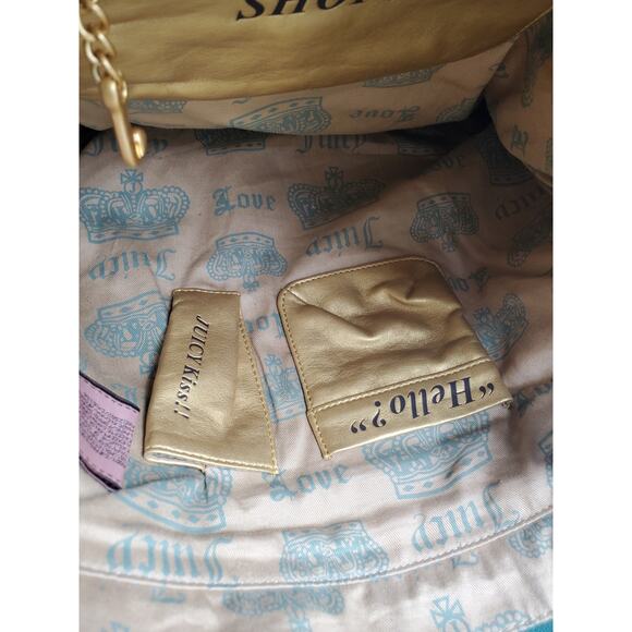 Juicy Couture Green Yellow Paisley Couture Baby Shoulder Bag Vintage Y2K - Picture 11 of 16